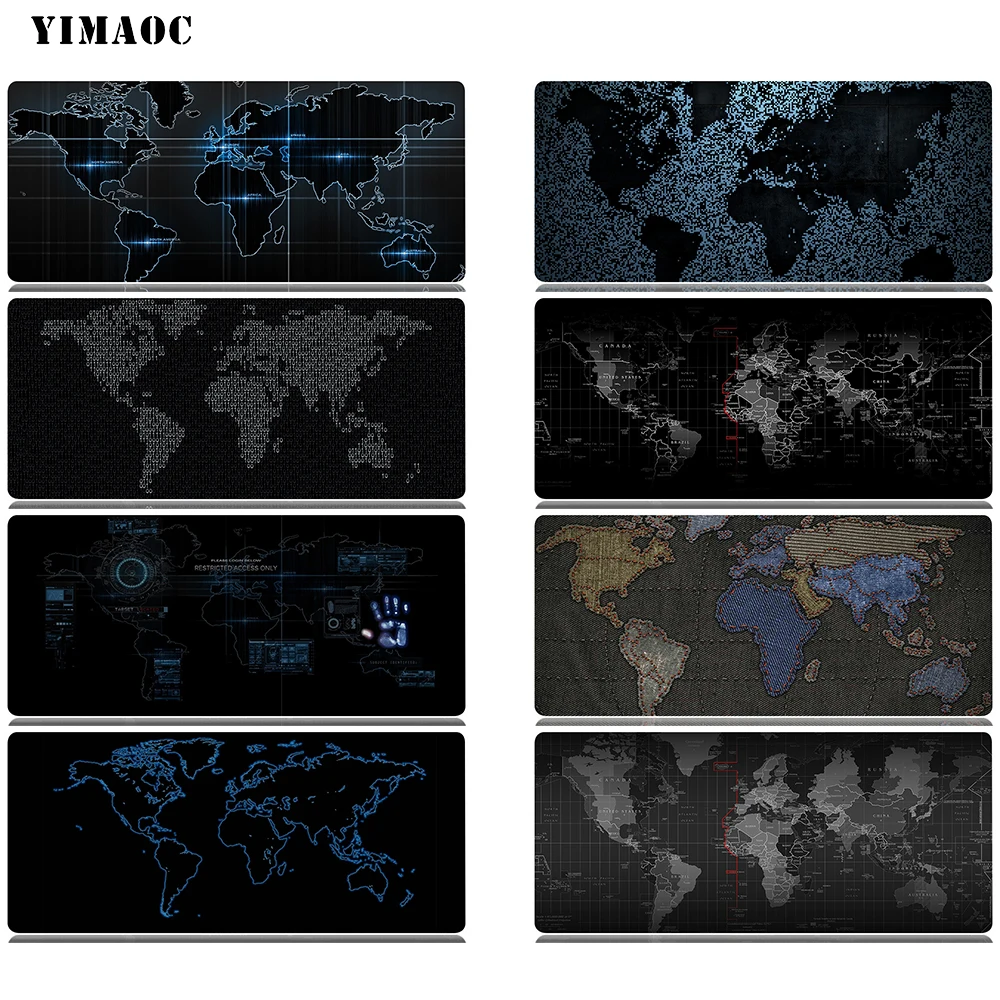 

YIMAOC Old World Map Mouse Pad 30x80 cm Computer Mousepad Anti-slip Natural Rubber Gaming Mouse Mat
