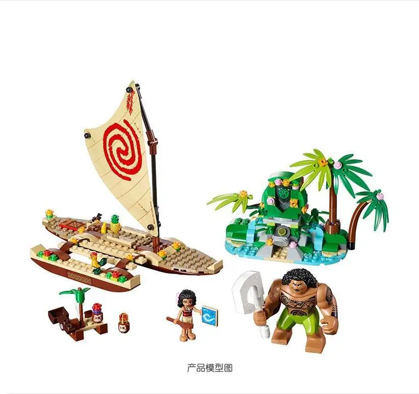 vaiana Moana s Ocean Voyage 322 Pcs Princess Moana 41150 Girls Friends Set font b Models