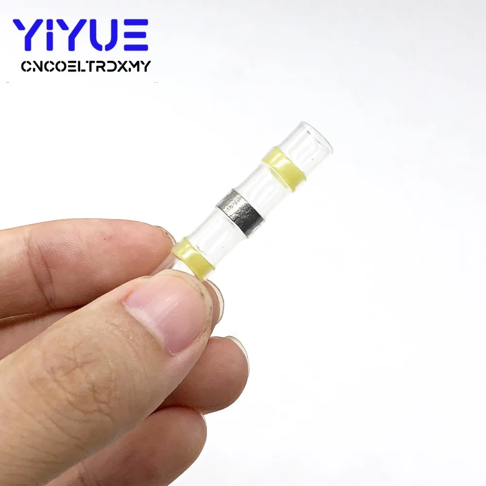 10 шт. SST-S41 AWG12-10 Уплотнение Термоусадочная Стыковая проволока Соединители терминалы 4-6 мм желтый припой рукав водонепроницаемый