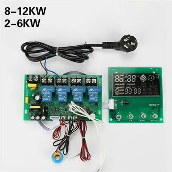 

220V Electric Temperature Controller Switch Circuit Board Control Panel Accessory For Electric Heating Stove Boiler LED Display