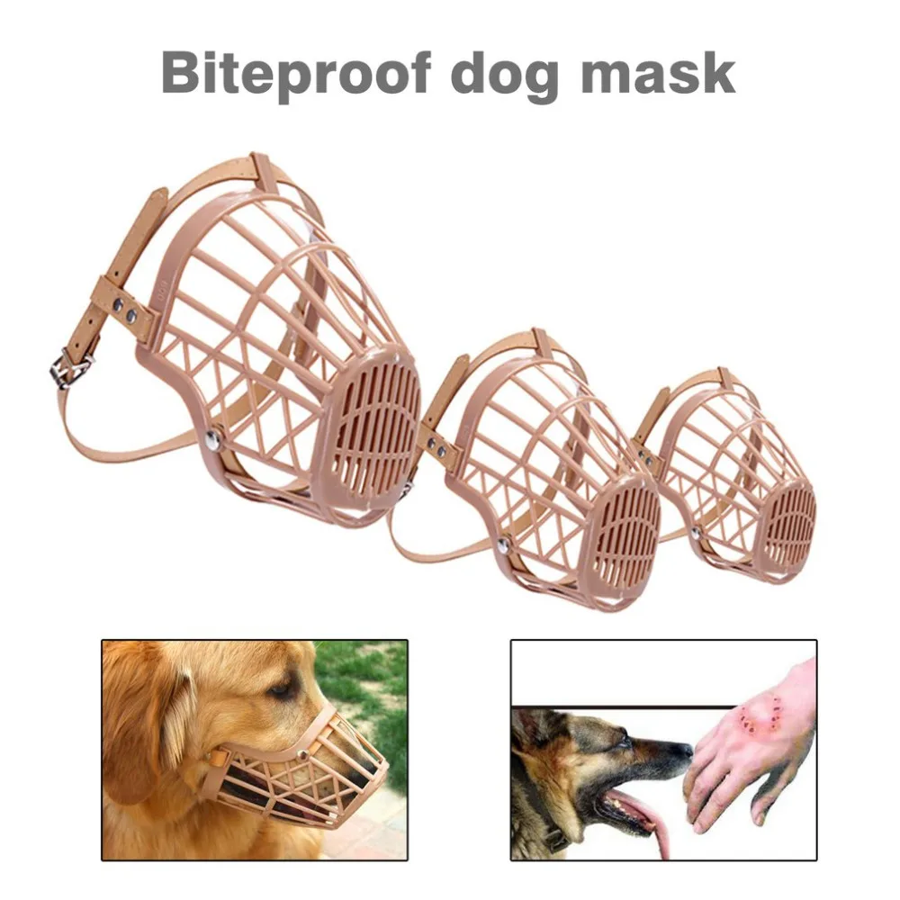 Легкая прочная корзина для намордников для собак, противоукусное покрытие для рта, регулируемые ремни для собак, маска, принадлежности для обучения домашних животных
