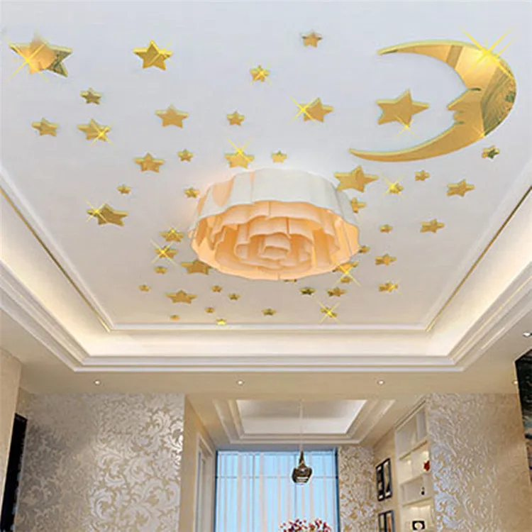 Звездное небо 3D Наклейка на стену креативные потолочные украшения обои для мальчиков детская крыша спальня мультфильм наклейки с Луной для детской комнаты