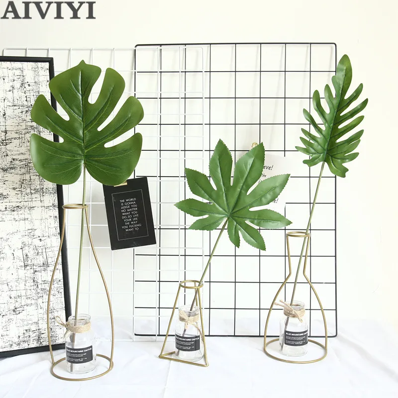 

DIY Turtle leaf green plant simulation artificial plant fern leaf silk fake leaf plant home decoration