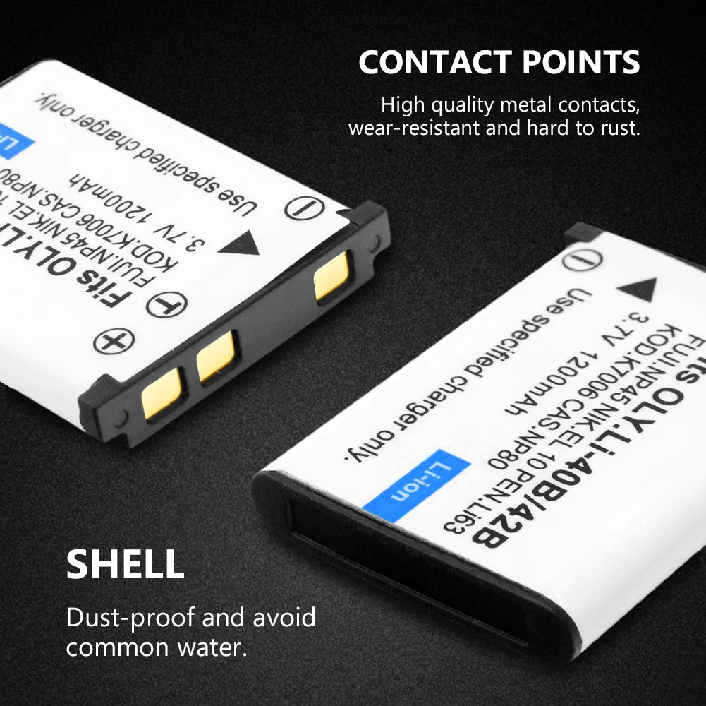 Nikon EN-EL10 Перезаряжаемые Камера Батарея 3,7 V 1.2Ah Li-40B Li-42B Li ion аккумулятор 40B 42B Li40B для цифровой камеры Olympus Leise D-Li63 Fuji NP45
