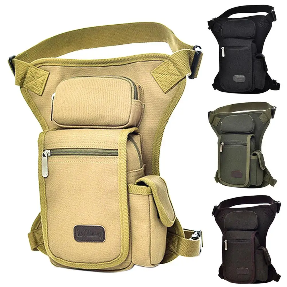

Men Multifunction Canvas Waist Pack Leg Bag Fanny Pouch Casual Belt Hip Bum Army Travel Bag