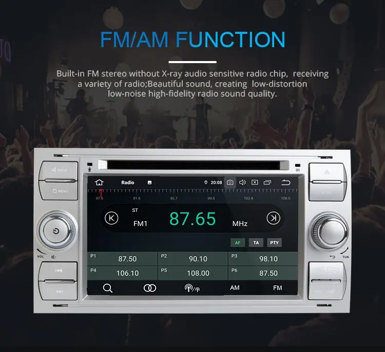 Perfect JDASTON Android 9.0 Car Multimedia Player For Ford FOCUS MONDEO S-MAX C-MAX Kuga GPS Navigation Radio Stereo DVD CD WIFI 4G+64G 7