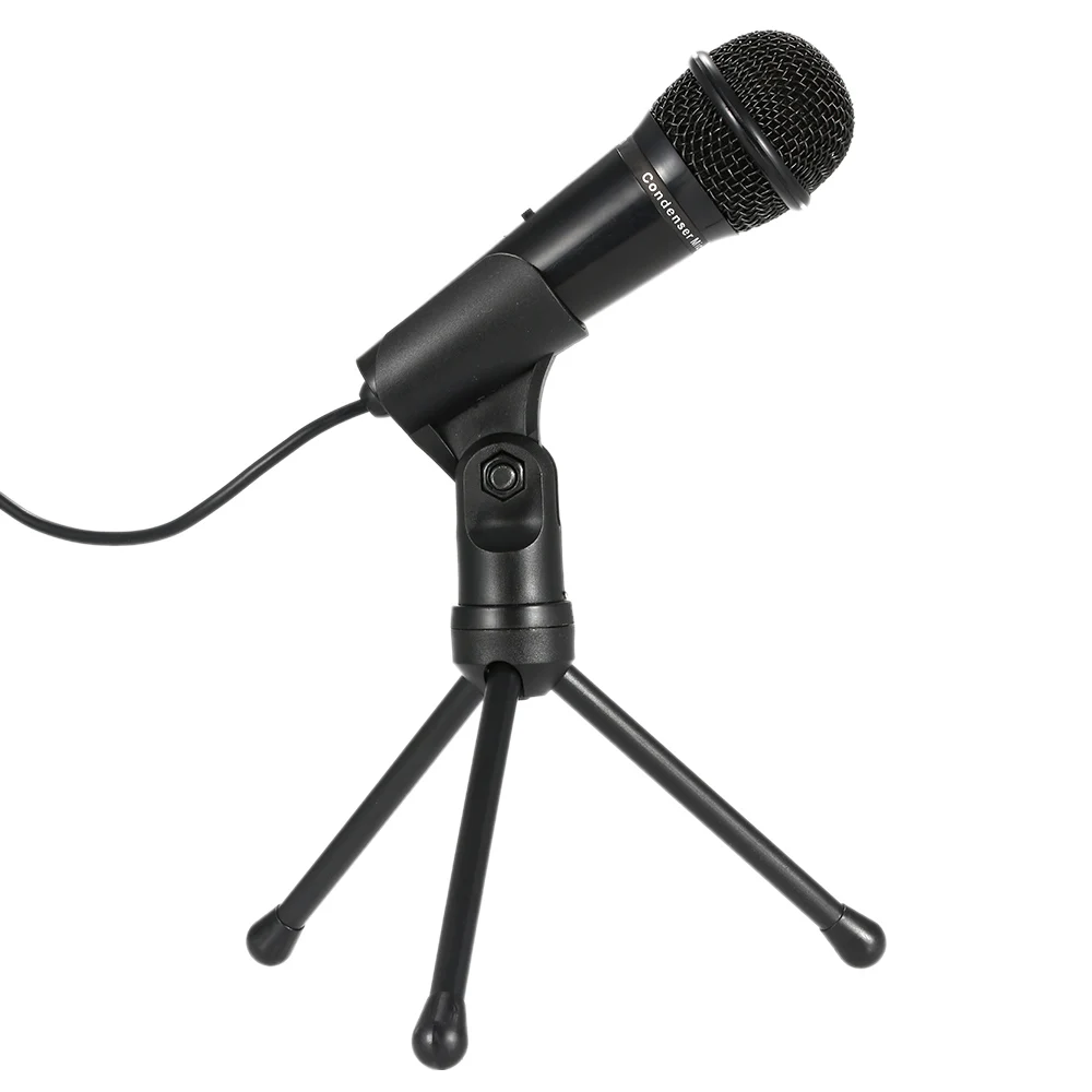 

SF-910 Condenser Microphone Professional Vocal Studio Dynamic 3.5mm Jack Wired Mic With Stand For Computer Desktop Karaoke PC