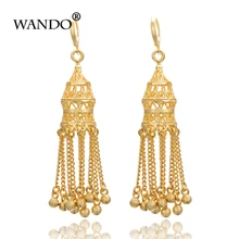 WANDO étnico indio jaula pendiente de las mujeres Color oro Antiguo Egipto gota pendiente Retro Vintage Boho antigua novia regalos de la joyería