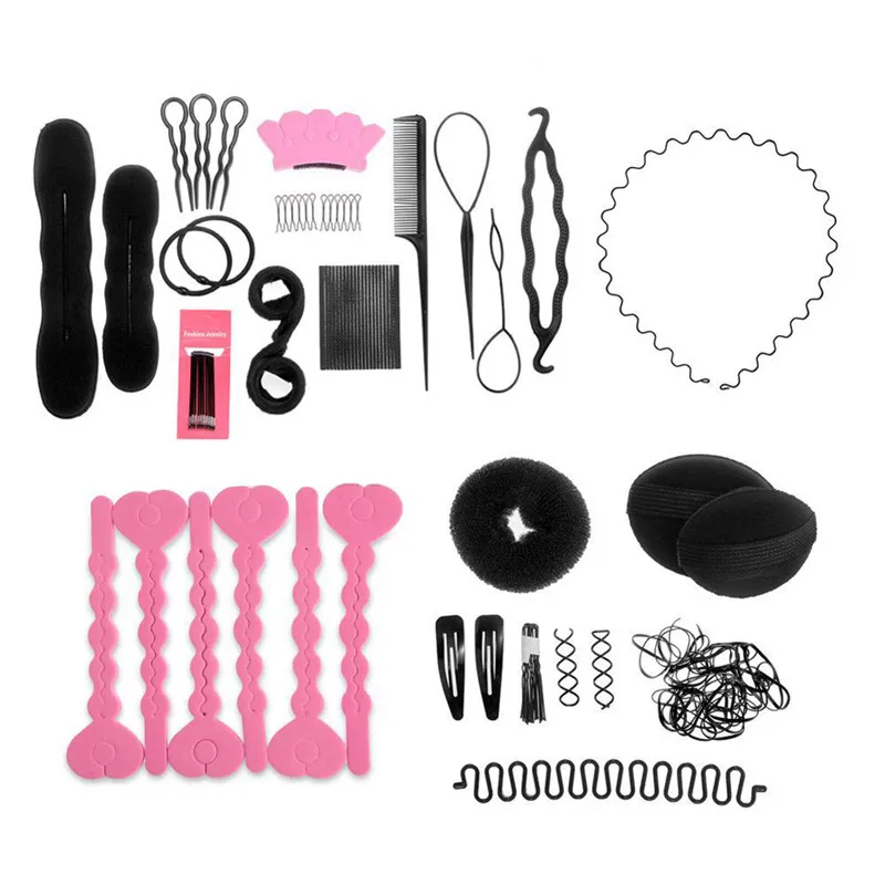 US $559.07 by DHL or EMS 100Sets 20pcsSet hot sale Hair Styling Accessory Set Hair Clip Headband Sponge Disk Hairpin Braided Hair Suit