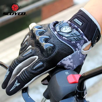 

2017 Summer New SCOYCO Motorcycle gloves locomotive racing glove knight riding gloves made of goatskin leather carbon fibre