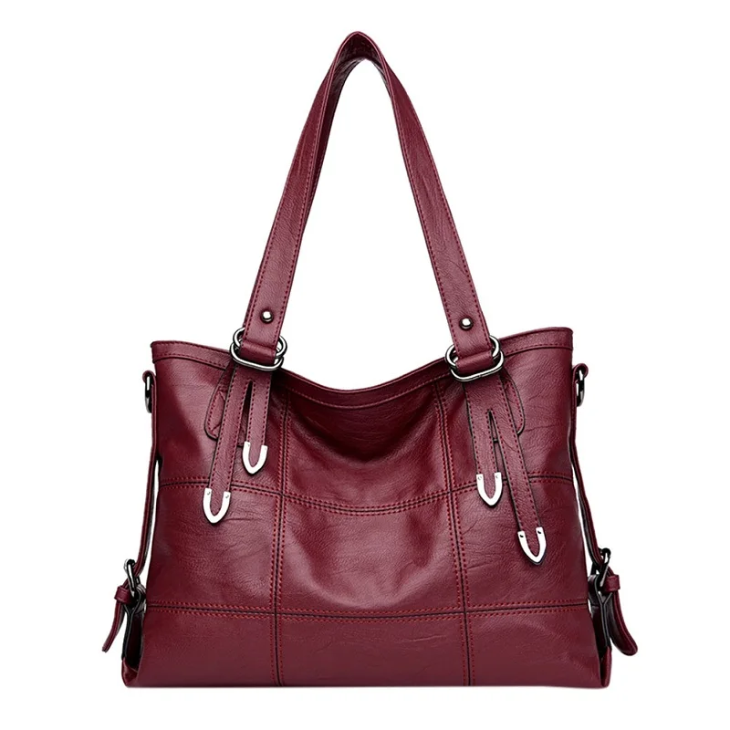 

Main Ladies Retro Style Leather Shoulder Bag Casual Tote Bag Ladies Handbags Woman Double Arrows Big Casual Luxury Tote