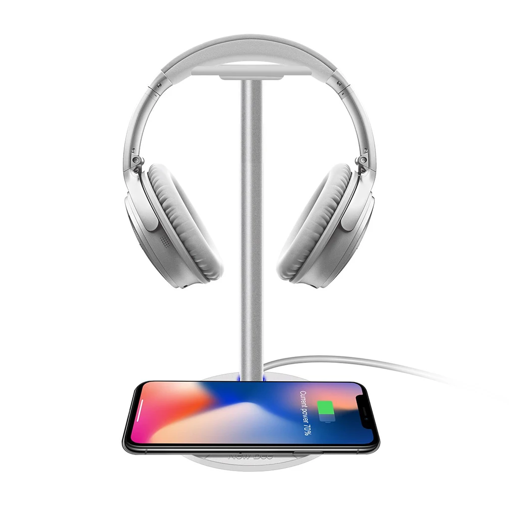 

Universal Headset Headphone Holder Stand with Phone Wireless Charging Pad Plate for Samsung S7/6 S7/6edge for 820/920