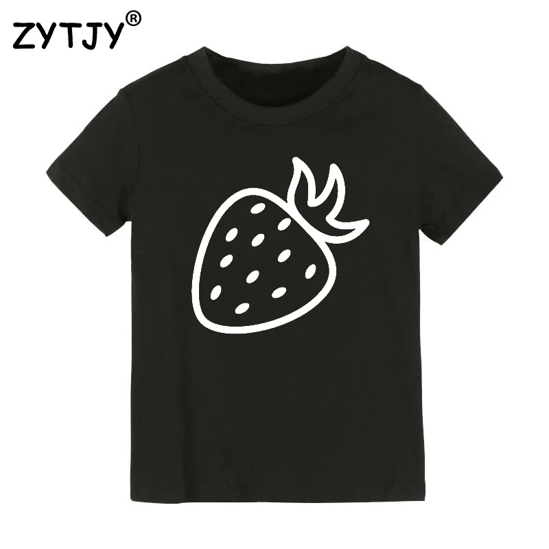 

strawberry Print Kids tshirt Boy Girl t shirt For Children Toddler Clothes Funny Top Tees Drop Ship Y-45
