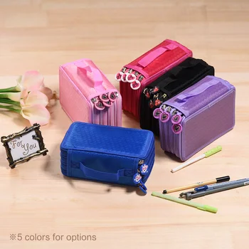

Multifunctional Penalties Pencil Pen Case Large Capacity Painting CosmeticBrush Bag Case Box 4 Layer Zipper Holders