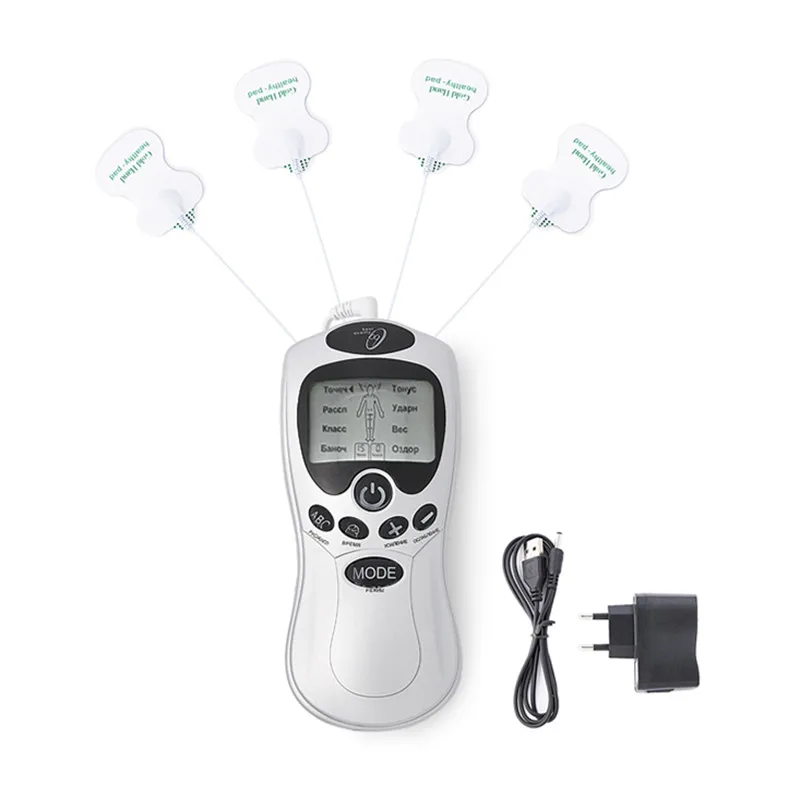 

Russian Language Menu Digital Tens Pulse Therapy Massager Whole Body Pain Relief Relax Muscle Stimulator Massage Health Care