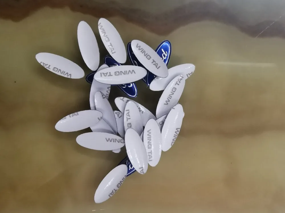 

10PCS/LOT 20*8mm Car Key Fob Remote Badge Logo Sticker For Ford Focus Mendeo Emblem Forkey Aluminum metal sticker key logo