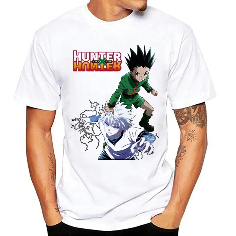 Hunter X Hunter Для мужчин/Для женщин дизайн футболка Гон Фрикс Косплэй хлопковые, модные, повседневные футболки с аниме Kurapika футболка киллуа золдик, футболки, топы