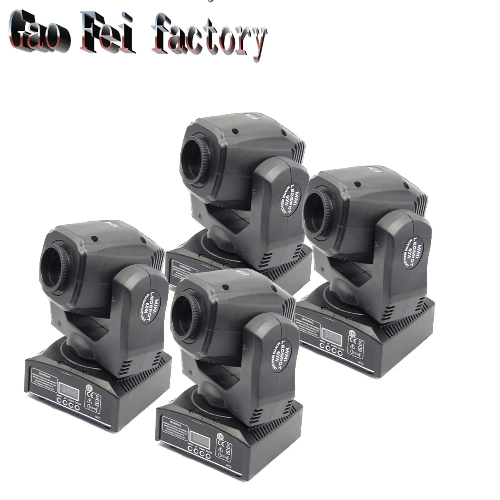 

4pcs/lot Fast Shipping Moving Head Light 60W LED Spot Light with gobo&color wheel 11CHs for Disco DJ Equipmentnt