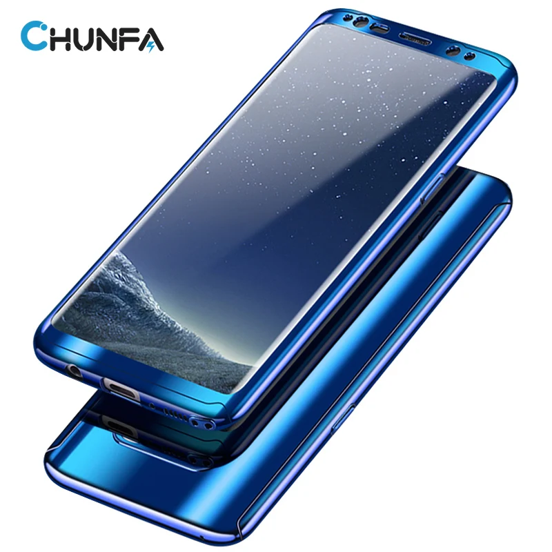 Mirror Case for Samsung Galaxy S9 Plus S7 Full Hard Cover with Tempered Glass Phone S8 Note 8 |