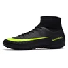 Low Cost Soccer-Shoes Cleats Turf Football-Boots Sport-Sneakers Training High-Ankle Kids Black OLZYXmND