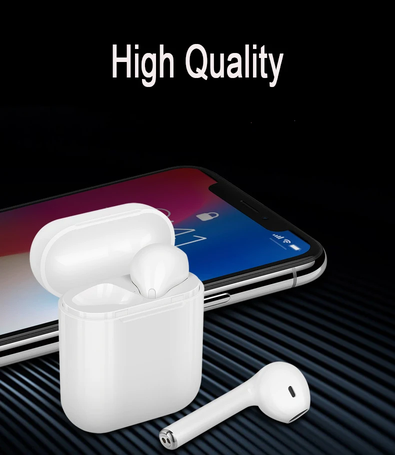 

i7s TWS Mini Wireless Bluetooth Earphone Stereo Earbud Headset For Iphone X 8 Smart Phone Headphones air pods With Charging box