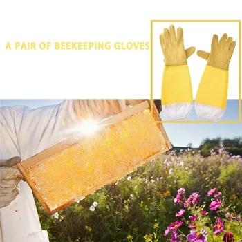 

Dropship Outdoor Beekeeping Gloves Sun protector Professional Beekeeping Suit Jacket Glove Smock Full Veil Protective Bee Keeper