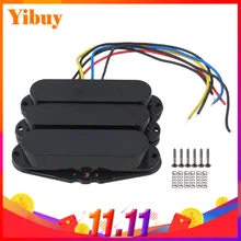 Yibuy черный одиночный катушки гитара Звукосниматели подобрать звукосниматели для набора