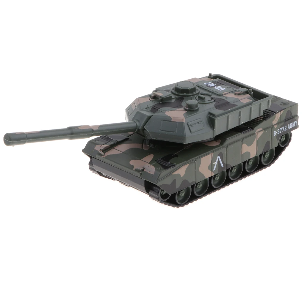 1/43 Scale Alloy M1A2 Main Battle Tank Model Kit, Camouflage Color, with Pull Back Function, Kids Toy Birthday Gift