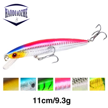 

HAODIAOZHE 11cm 9g Jerkbait 2019 New Lure Crankbait Accessories Minnow Spinning Artificial 3D Eyes Wobblers Hook Tackle YU235