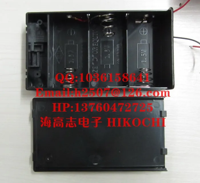 Держатель батареи для аккумулятора размера D 33600, 3 ячейки в серии, 15 см, 4,5 в, черный, LR20 R20