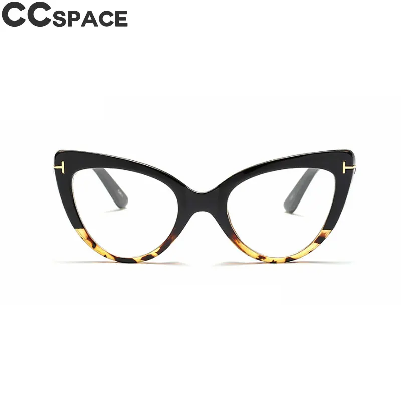 Женские очки кошачий глаз, оправа, модные компьютерные очки, трендовые стили, оптические 45131 - Цвет оправы: C9 leopard clear