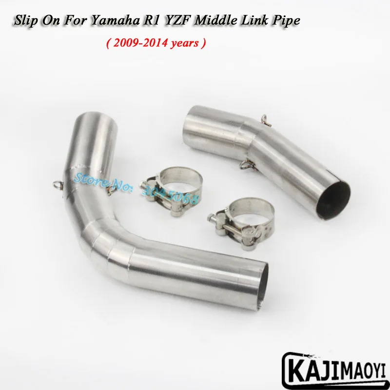 

Slip On For YZF-R1 Motorcycle Exhaust Pipe Escape Moto Muffler Middle Tube Link Pipe For Yamaha R1 YZF 2004-06 07-08 09-14 years