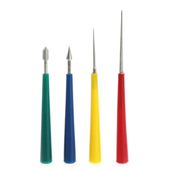 

4Pcs Diamonte Coated Bead Reamer Set Beading Jewelry Repair Woodworking Tools
