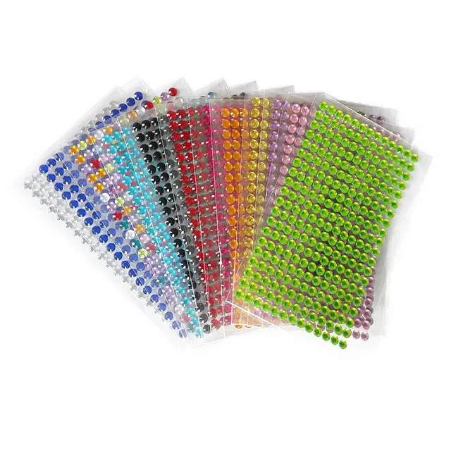 10 sheet 260 pcs set childrens sticker 6mm mobile phone decal diamond sheet stickers