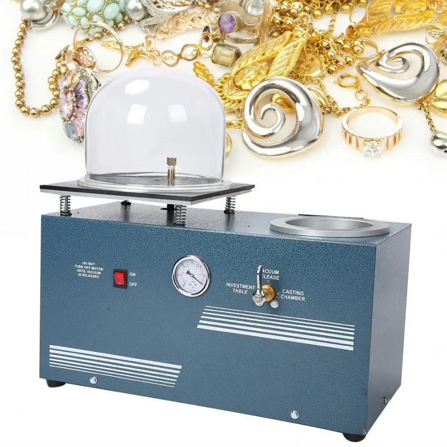 

Jewelry Vacuum Investing Casting Machines Jewelry Plaster Mold Making Tool for Jeweler Jewelry Lost Wax Cast Combination EU Plug