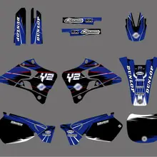 0022 стиль командная графика и фоны наклейки Наборы для Yamaha YZ125 YZ250 1996 1997 1998 1999 2000 2001 YZ 125 250