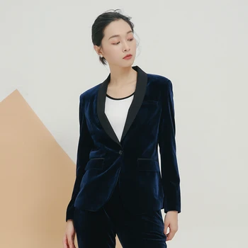 

High-quality black velvet fashion ladies office girl coat women's casual new spring and autumn short paragraph gold velvet
