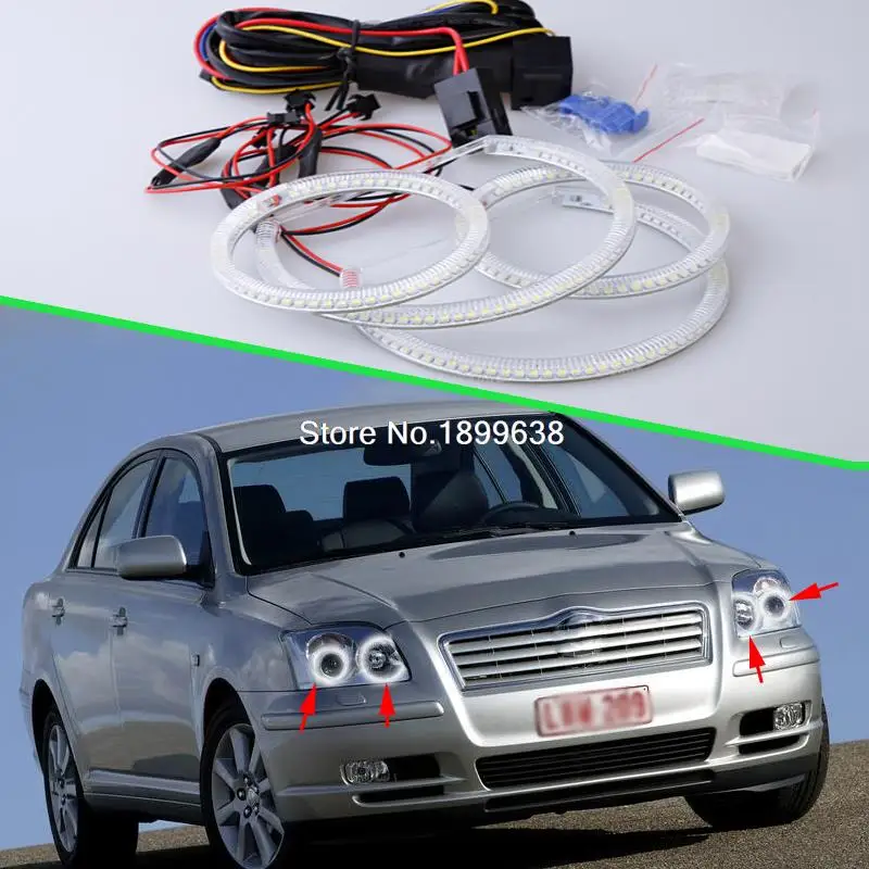 4 шт./компл. супер яркий 7000K белый 3528 smd led Ангельские Глазки halo кольца