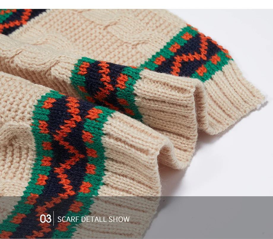 Winter Women Scarf 2019 New Bohemian Style Wool Knit Thick Scarves Female Flower Shawls Warmer Women's Scarves Warm Ladies Scarf (21)