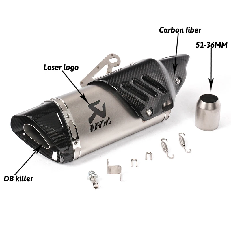 Motocicleta Akrapovic de Escape para R1 R6 R3 Z900 KTM390 K8 modificado Uiversal moto láser Scooter de silenciador de La etiqueta engomada