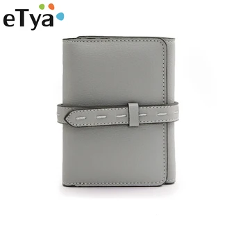 

eTya Brand Women Small Wallets Short Money Bag PU Leather Lady Coin Pocket Purses Female Fashion Card Holders Cardbag