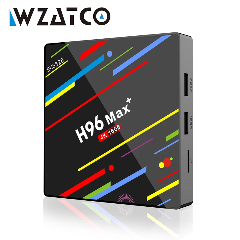 

WZATCO H96 MAX Plus TV Box Android 8.1 4gm ram 64gb Rockchip RK3328 USB3.0 H.265 4K Youtube Netflix Google Play Smart TV H96MAX