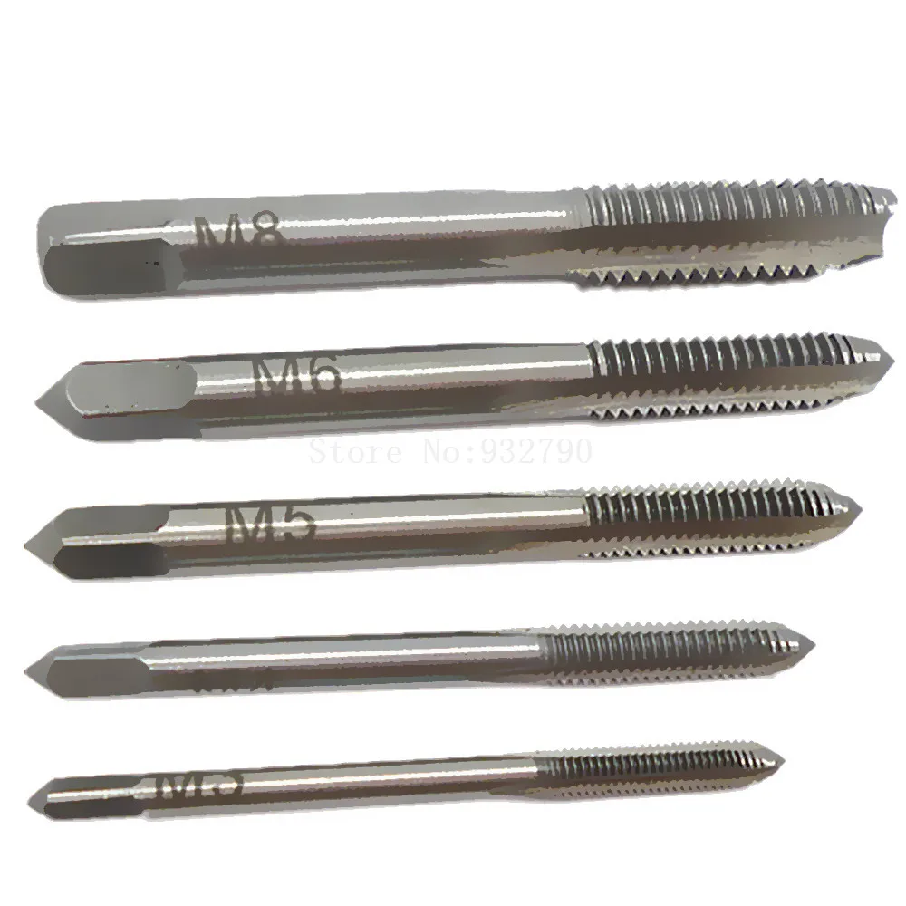 5pcs Hand Screw Thread Taps Reamer M3 M4 M5 M6 M8 Tap Set Hand Screw
