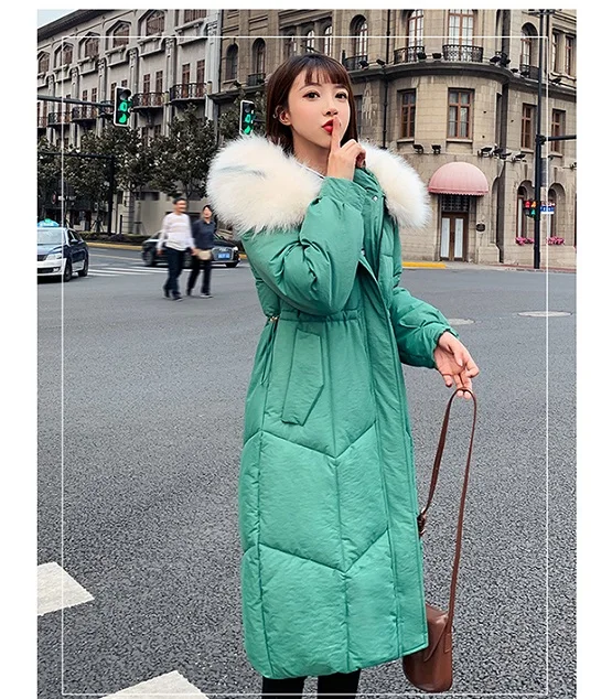 KUYOMENS Women Winter Coat Lady Jacket Warm Woman Parkas Female Overcoat High Quality Coats Girl's New Winter Clothes - Цвет: Зеленый