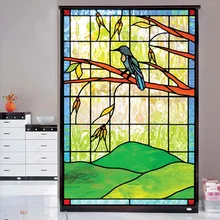 Европейский церковь художественное стекло пленка витражное окно непрозрачная Наклейка самоклеющиеся/статического цепляться Декор конфиденциальности сделать изготовленный на заказ размер B001