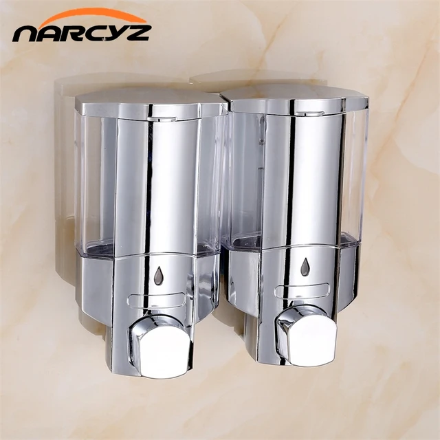 heapest Double Soap Dispenser Wall Mounted Soap Shampoo Dispenser ...