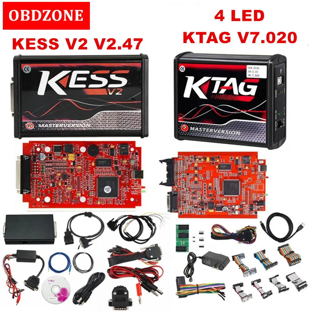Онлайн версия 2019 Kess V2 V5.017 V2.47 мастер ЭКЮ программист 4 светодиодный красный EU KTAG