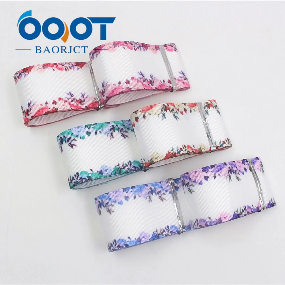 

I-19625-1439,1-1/2‘’ 38mm 10 yards flowers lace printed grosgrain ribbon DIY handmade bow headdress accessories material