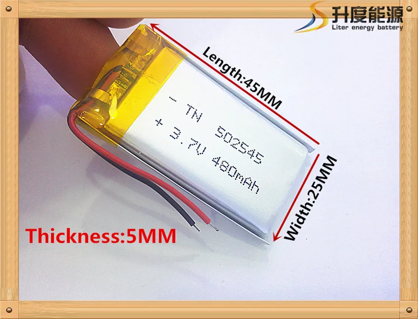 Бесплатная доставка 3 7 V литий полимерный аккумулятор 052545 502545 480mah MP3 MP4 MP5