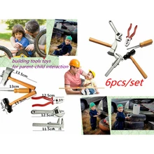 6 шт./компл. Бур для отверстий carpinteria имитирующая игрушка игровой Дом строительный инструмент набор пластиковые игрушки DIY для детей ролевые инструменты
